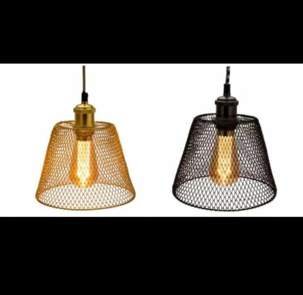 Gold Mesh Cone Pendant
